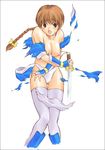  artist_request dead_or_alive kasumi_(doa) panties solo tearing_clothes thighhighs torn_clothes underwear 