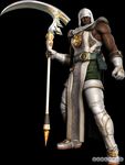  artist_request boots chainmail gloves highres hood male_focus pouch scythe solo soulcalibur soulcalibur_iii zasalamel 