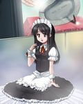  genderswap genderswap_(mtf) kono_iyashiki_chihyou_ni long_hair lowres maid onija_tarou solo 