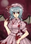  bat_wings blood bloody_clothes purgatorial_red remilia_scarlet solo touhou wings 
