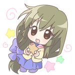  chibi clannad hikarizaka_private_high_school_uniform ibuki_fuuko long_hair low-tied_long_hair mirai_(sugar) school_uniform solo 