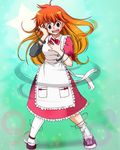  blush genderswap genderswap_(mtf) lowres maid mars_symbol orange_hair original solo taniguchi_mai transforming_clothes venus_symbol 