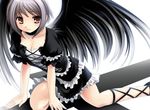  angel black_wings gothic nagato_yuki namamo_nanase solo suzumiya_haruhi_no_yuuutsu wings 