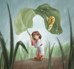  artist_request koropokkuru leaf minigirl original rain snail solo 