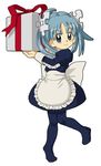  gift highres holding holding_gift kasuga_(kasuga39) maid pantyhose solo wikipe-tan wikipedia 