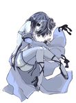  ar_tonelico ar_tonelico_ii high_heels himukai_yuusuke luca_truelywaath monochrome shoe_ribbon shoes solo thighhighs 