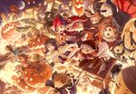  6+girls elf halloween jack-o'-lantern masakichi multiple_boys multiple_girls original pointy_ears pumpkin 
