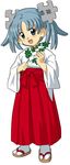  :d alternate_costume bangs blue_eyes blue_hair blush child flat_chest full_body gohei hair_ornament hakama happy head_tilt highres holding japanese_clothes kasuga_(kasuga39) leaf long_sleeves looking_at_viewer miko oonusa open_mouth parted_bangs puzzle_piece red_hakama sandals sash short_hair short_twintails simple_background smile solo standing tabi twintails white_background wide_sleeves wikipe-tan wikipedia 