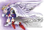  artist_request gundam gundam_wing_endless_waltz mecha_musume purple_eyes purple_hair solo thighhighs wing_gundam_zero_custom wings 