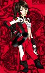  artist_request beatmania biker_clothes bikesuit black_hair dj_sakura red_eyes solo 