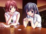  blush boku_to_bokura_no_natsu cigarette drinking fue_(tsuzuku) game_cg ichimura_kiri multiple_girls ogawa_touko smoking 