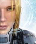  3d armor artist_request blonde_hair green_eyes lips nova_(starcraft) solo starcraft terran terran_ghost 