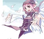  animal_ears dress hat music mystia_lorelei open_mouth pink_hair red_eyes short_hair singing solo touhou ushiki_yoshitaka wide_sleeves wings 