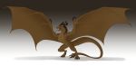  2019 ambiguous_gender digital_media_(artwork) dragon feral horn kittydee membranous_wings simple_background solo spines standing wings wyvern 