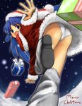  asakura_ryouko christmas hat loose_socks panties sack santa_costume santa_hat skirt socks solo suzumiya_haruhi_no_yuuutsu underwear yakusa 