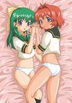  artist_request blush miyafuji_miina multiple_girls onegai_twins onodera_karen panties underwear 