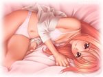  artist_request bed blouse bra breasts cleavage large_breasts lingerie love_hina lying narusegawa_naru open_clothes open_shirt panties shirt solo underwear undressing wallpaper 