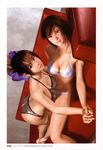  aihara_makoto artist_request breasts brown_hair hinomoto_reiko medium_breasts multiple_girls rumble_roses short_hair yuri 