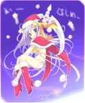  capelet christmas fujiwara_warawara hat original red_capelet santa_costume santa_hat scythe solo 