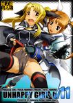  black_panties blonde_hair cameltoe doujinshi fate_testarossa lyrical_nanoha mahou_shoujo_lyrical_nanoha multiple_girls panties suzuki_kyoutarou takamachi_nanoha thighhighs underwear wedgie 