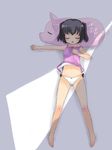  blush camisole copyright_request panties shima-shuu sleeping solo twintails underwear 