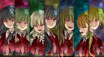  asmodeus beelzebub belphegor black_hair blonde_hair brown_hair green_hair leviathan lucifer mammon red_eyes satan silver_hair tagme umineko_no_naku_koro_ni 