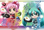  chibi crossover hatsune_miku hinamori_amu ranyun seifuku shugo_chara vocaloid 