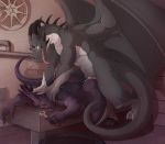  2019 abs anal anal_penetration anthro anthro_on_anthro askar barefoot biceps biped black_claws black_horn blue_eyes claws clothing cum cum_in_ass cum_inside detailed_background digital_media_(artwork) dragon duo from_behind_position grey_scales grey_tail grey_wings holding_object holding_tool horn long_tail male male/male male_penetrated male_penetrating membranous_wings multicolored_scales muscular muscular_male nightcrauzer nude open_mouth pants pants_around_one_leg penetration pink_tongue scales scalie sex spikes tabol teeth toe_claws toes tongue tongue_out tools tres-art two_tone_scales white_claws white_eyes white_scales wings wrench 