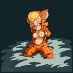  anthro blonde_hair blue_eyes breasts chip_&#039;n_dale_rescue_rangers clothed clothing digital_media_(artwork) disney embarrassed female gadget_hackwrench hair kigurumi mammal mouse pink_nose rodent solo vylfgor 
