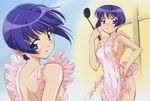 apron blush naked nude sakuraba_aoi short_hair 