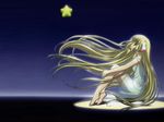  chii chobits long_hair see-through skirt wallpaper 