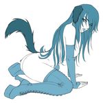  animal_ears boots breasts dog_ears gloves inumimi long_hair naked no_panties nude thighhighs 