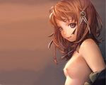  breasts gradient gradient_background highres murata_renji nipples nude short_hair solo wallpaper 