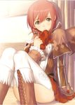  blush highres short_hair skirt taka_tony tanaka_takayuki thighhighs tony_taka 