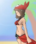  bandana bikini haruka_(pokemon) kageta lake_art pokemon short_hair swimsuit 