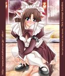  deviant embarrassed maid peeing sea_lounge_garden thighhighs 