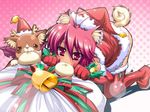  animal_ears ass blush christmas dog_ears doggirl inumimi panties short_hair tail thighhighs underwear 