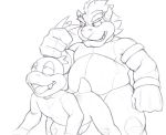  abdominal_bulge age_difference anal anal_penetration anthro balls_deep bowser butt fangs hair hair_grab koopa koopaling larry_koopa mario_bros muscular nintendo penetration scalie seyrmo size_difference sketch tagme video_games young 