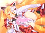  blonde_hair long_hair mask orange_eyes solo thighhighs wallpaper 