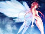  duplicate fairy fairy_wings ignis jingai_makyou jpeg_artifacts nishii_(nitroplus) red_hair solo spoilers wallpaper wings 