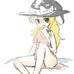  bad_id bad_pixiv_id blonde_hair hat kirisame_marisa ribbon seika_uri sketch solo touhou 