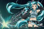  green_eyes green_hair hatsune_miku imazon long_hair midriff navel panties solo thighhighs twintails underwear very_long_hair vocaloid wallpaper wind wind_lift 