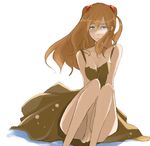  blue_eyes dress long_hair neon_genesis_evangelion sitting solo souryuu_asuka_langley tansuke 