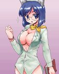  2k-tan artist_request book breasts cleavage glasses large_breasts lowres oekaki os-tan scarf solo 