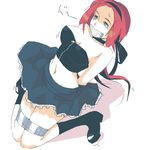  artist_request bdsm bondage bound breasts cleavage copyright_request gag gagged improvised_gag large_breasts lowres oekaki red_hair skirt solo tape tape_gag 