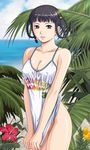  artist_request bottomless breasts covering covering_crotch dead_or_alive large_breasts lei_fang no_panties shirt_tug solo 