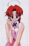  between_breasts breast_smother breast_squeeze breasts eiken red_hair shinonome_chiharu twintails 