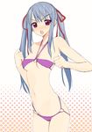  amatsuka_tsurara baby_princess bikini blue_hair kusaka_souji long_hair red_eyes solo swimsuit twintails 