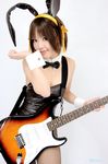  animal_ears bunny_ears cosplay fishnet_legwear fishnet_stockings fishnets guitar hair_ribbon hair_ribbons instrument kipi-san legwear photo ribbon suzumiya_haruhi suzumiya_haruhi_no_yuuutsu 