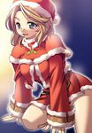  christmas final_fantasy final_fantasy_xi hat hume katy_(artist) santa_costume santa_hat solo 